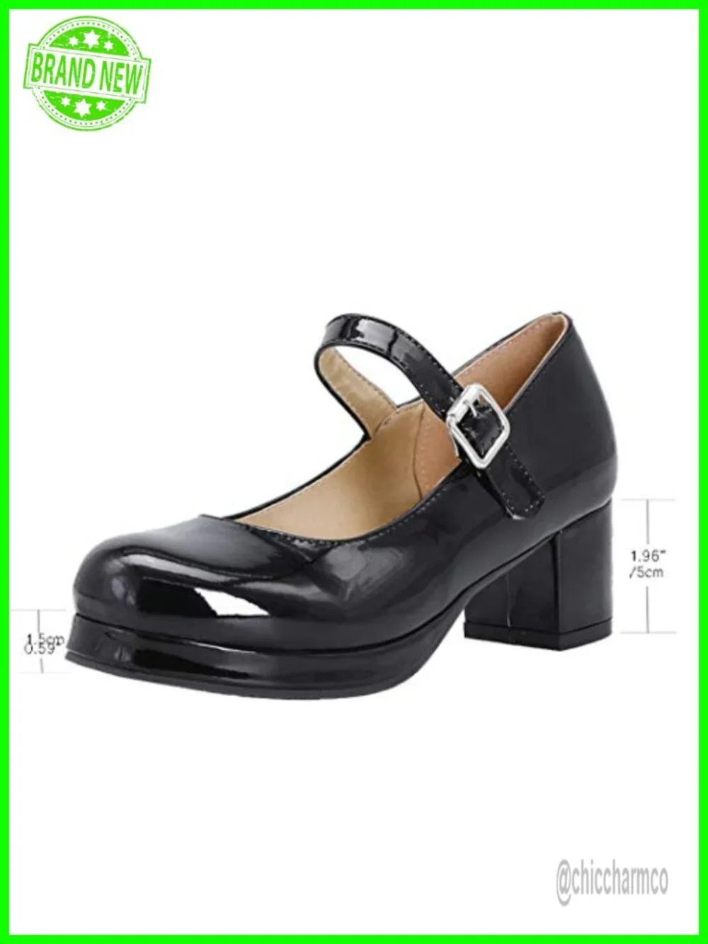 Patent Leather Lolita Mary Jane Platform Chunky Heel Pumps